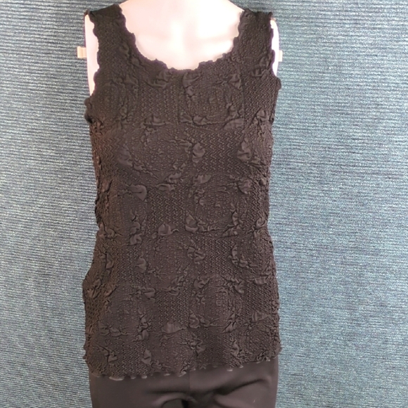 Haystacks Charming Lycra Tank Top Textured Black - Picture 1 of 9